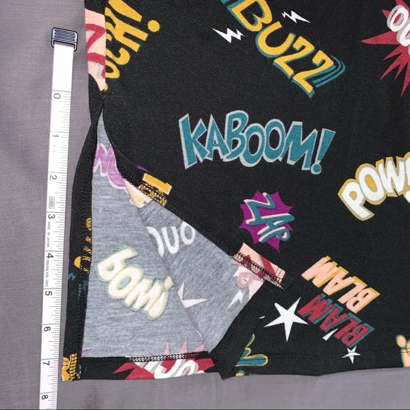 NEW Side Slit Midi Bodycon Graphic Skirt Split Thigh - Picture 6 of 9